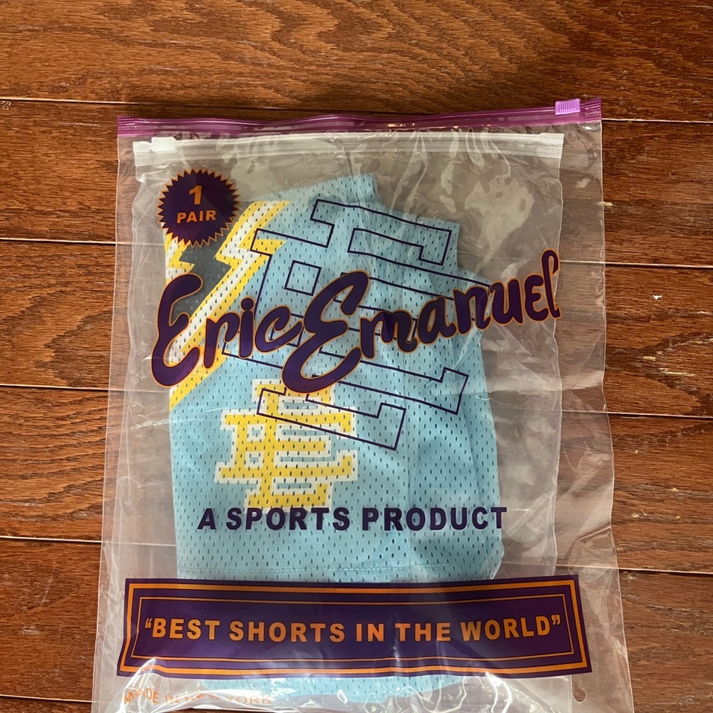 Eric Emanuel Light Blue Mesh Shorts
